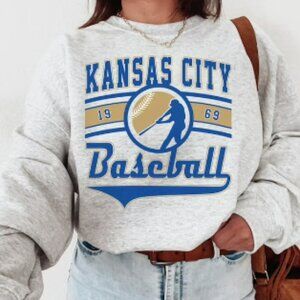 Vintage Kansas City Royal Baseball Crewneck Sweatshirt Retro MLB Men Women Shirt